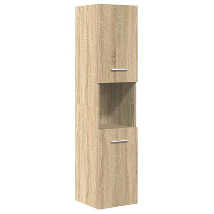 Set Mobili da Bagno 4 pz Rovere Sonoma in Legno Multistrato