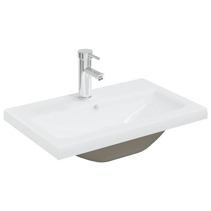 Set Mobili da Bagno 4 pz Rovere Sonoma in Legno Multistrato