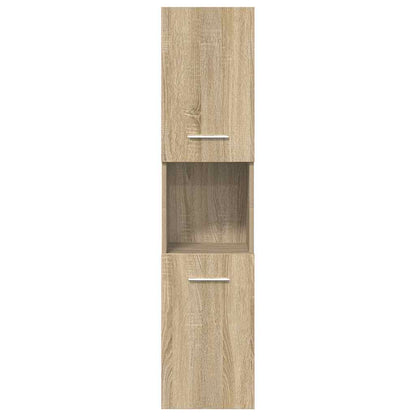 Set Mobili da Bagno 4 pz Rovere Sonoma in Legno Multistrato