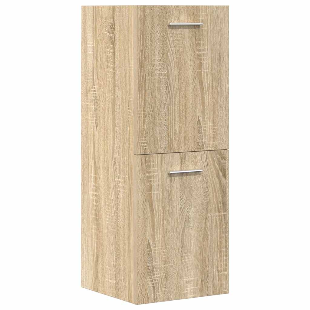 Set Mobili da Bagno 4 pz Rovere Sonoma in Legno Multistrato