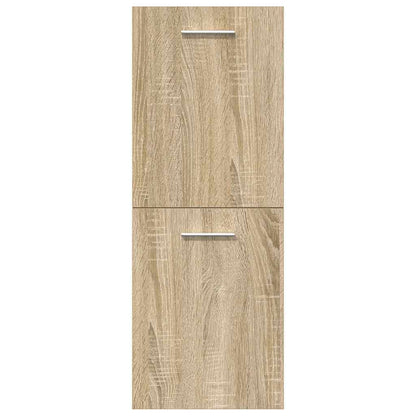 Set Mobili da Bagno 4 pz Rovere Sonoma in Legno Multistrato