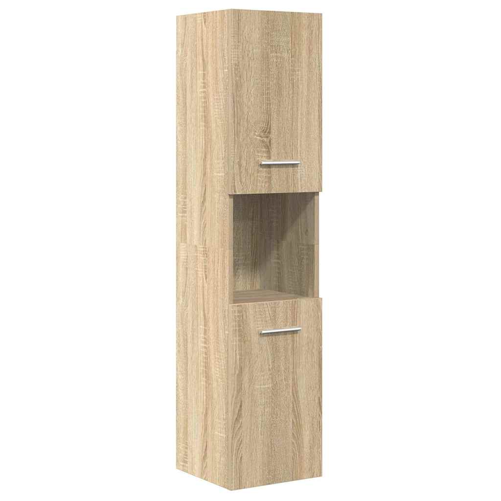 Set Mobili da Bagno 5 pz Rovere Sonoma in Legno Multistrato | homemem39