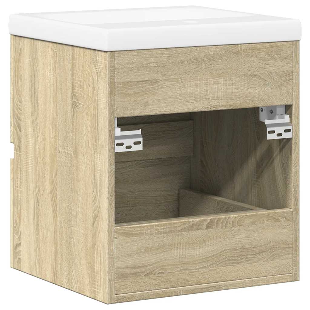 Set Mobili da Bagno 2 pz Rovere Sonoma in Legno Multistrato | homemem39