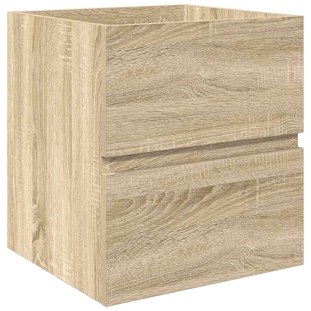 Set Mobili da Bagno 2 pz Rovere Sonoma in Legno Multistrato | homemem39