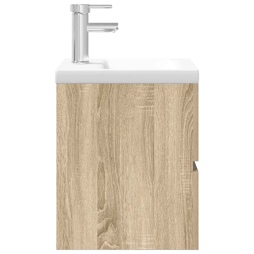Set Mobili da Bagno 2 pz Rovere Sonoma in Legno Multistrato | homemem39
