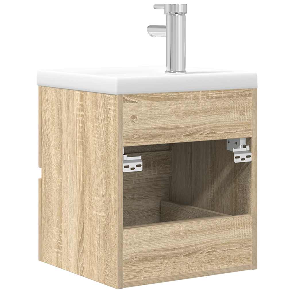 Set Mobili da Bagno 2 pz Rovere Sonoma in Legno Multistrato | homemem39