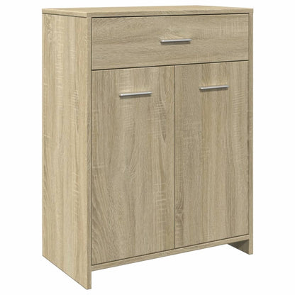 Set Mobili da Bagno 4 pz Rovere Sonoma in Legno Multistrato