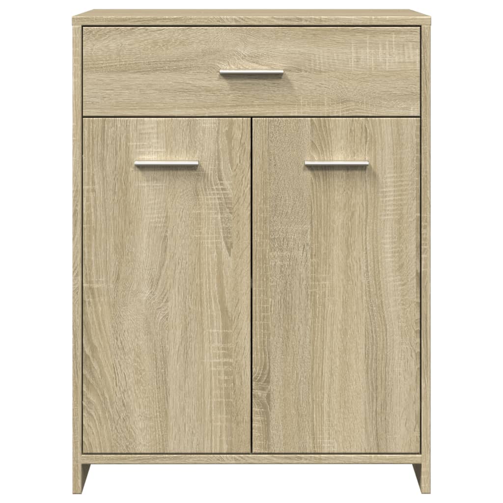 Set Mobili da Bagno 4 pz Rovere Sonoma in Legno Multistrato | homemem39