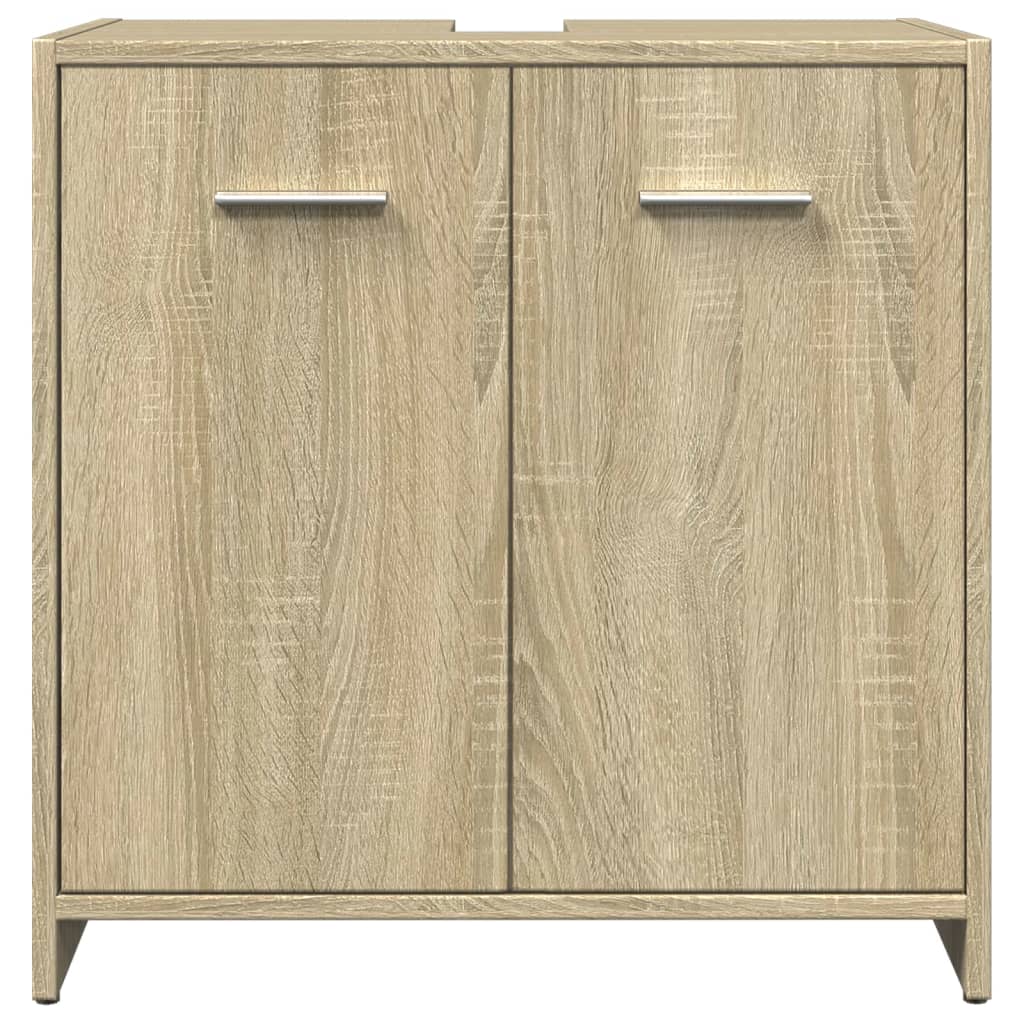 Set Mobili da Bagno 4 pz Rovere Sonoma in Legno Multistrato | homemem39