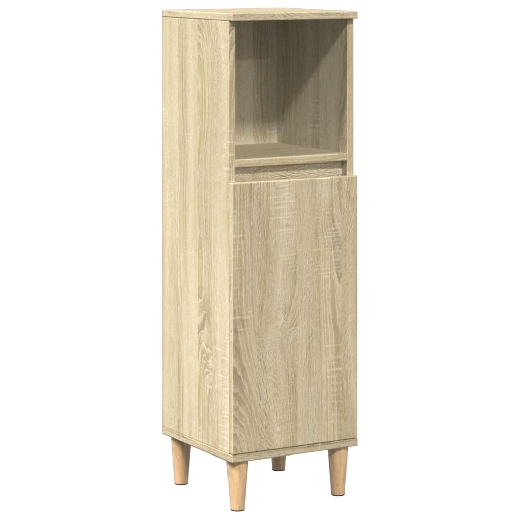 Set Mobili da Bagno 3 pz Rovere Sonoma in Legno Multistrato | homemem39
