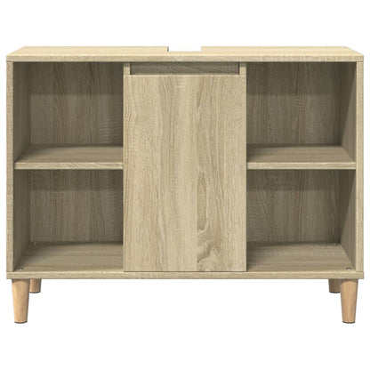 Set Mobili da Bagno 3 pz Rovere Sonoma in Legno Multistrato | homemem39