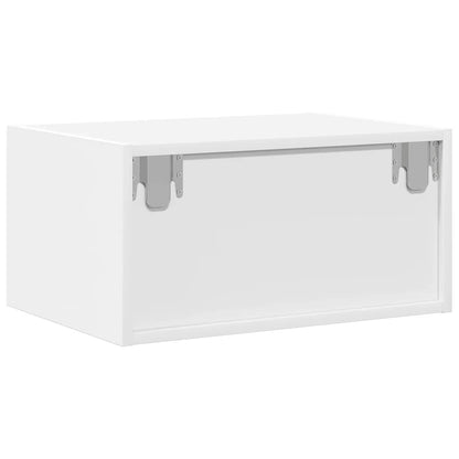 Comodino a Parete con Luci LED Bianco - homemem39