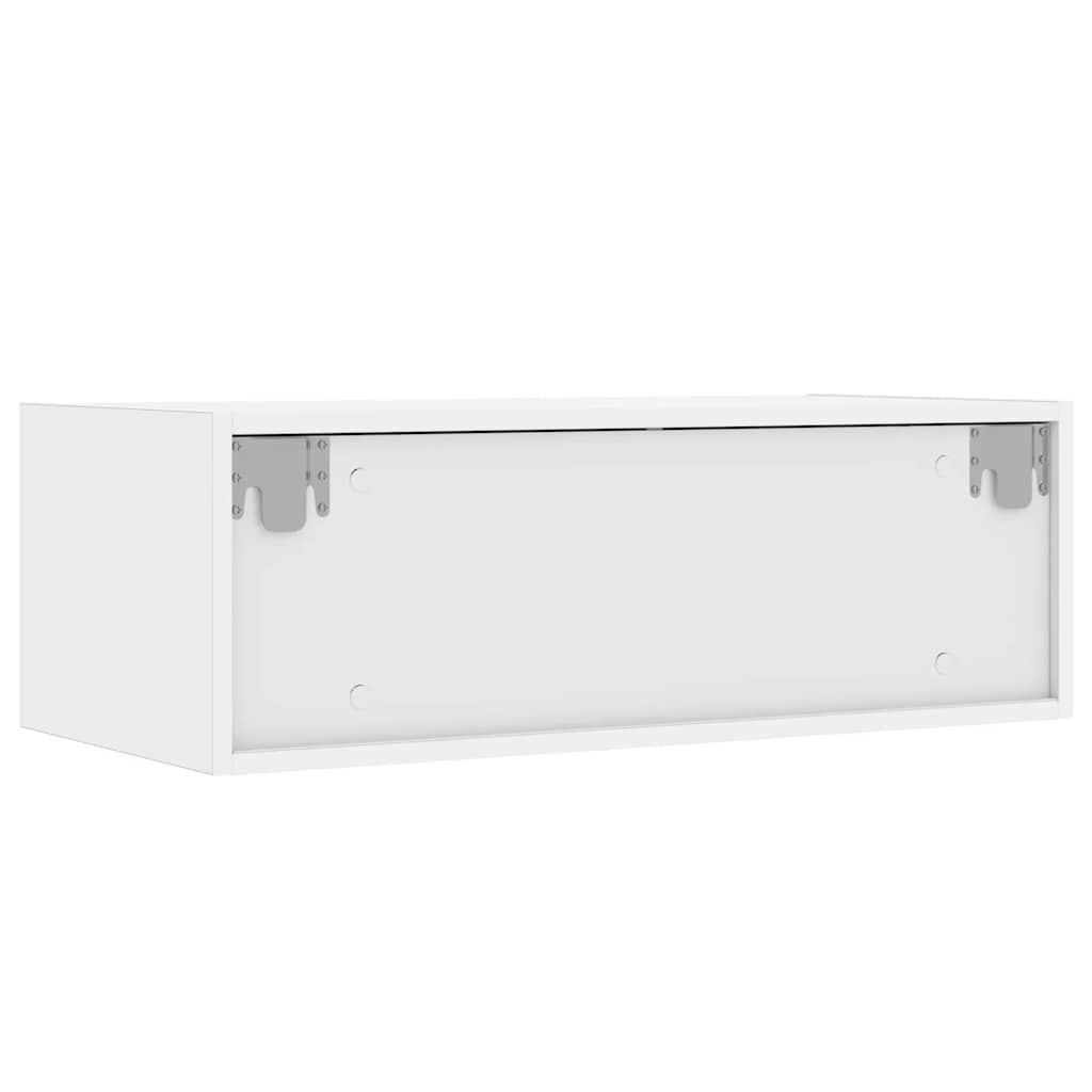Mobile Porta TV con Luci LED 75x35,5x25 cm Bianco - homemem39
