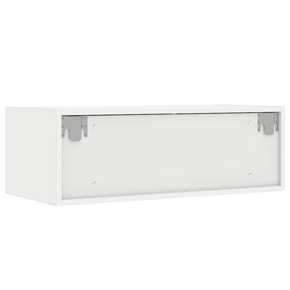 Mobile Porta TV con Luci LED 75x35,5x25 cm Bianco - homemem39