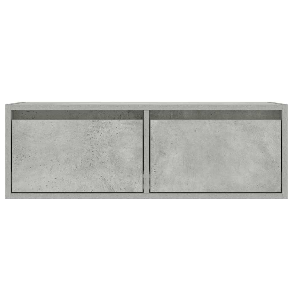 Mobile Porta TV con Luci LED Grigio Cemento 75x35,5x25 cm - homemem39