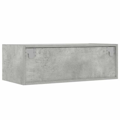 Mobile Porta TV con Luci LED Grigio Cemento 75x35,5x25 cm - homemem39