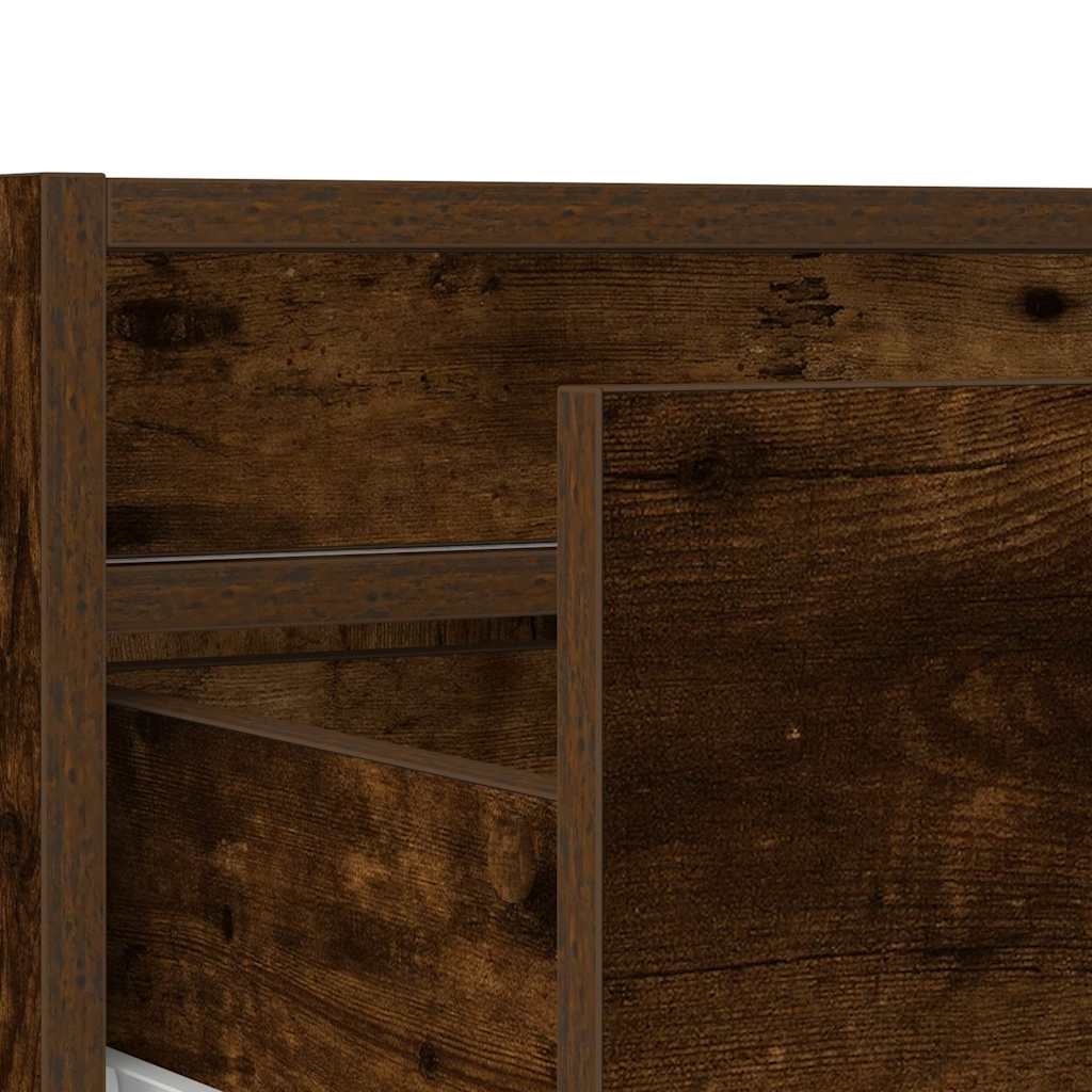 Mobile Porta TV con Luci LED Rovere Fumo 75x35,5x25 cm - homemem39