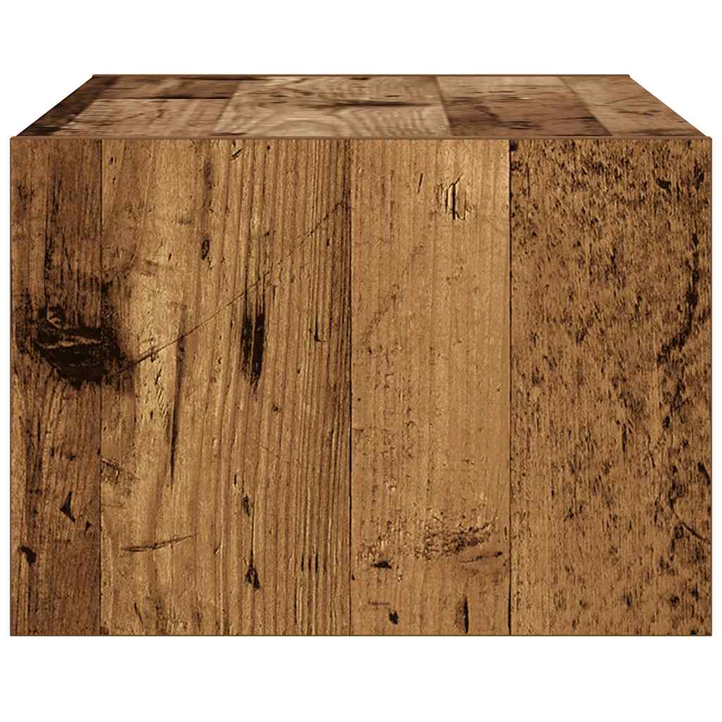 Mobile Porta TV con Luci LED Legno Antico 75x35,5x25 cm - homemem39