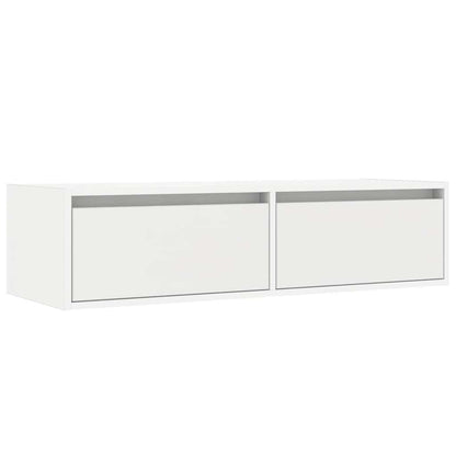 Mobile Porta TV con Luci LED Bianco 100X35,5x25 cm - homemem39