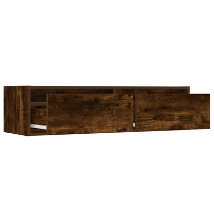 Mobile Porta TV con Luci LED Rovere Fumo 100X35,5x25 cm | homemem39