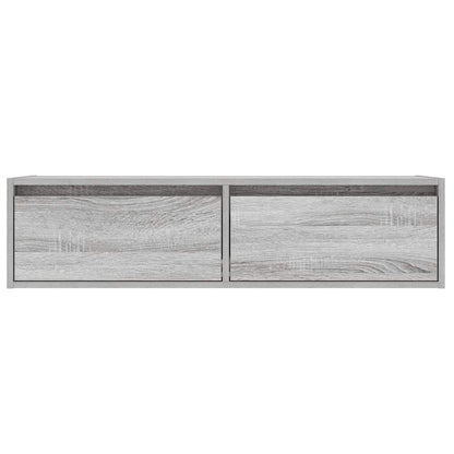 Mobile Porta TV con Luci LED Grigio Sonoma 100X35,5x25 cm