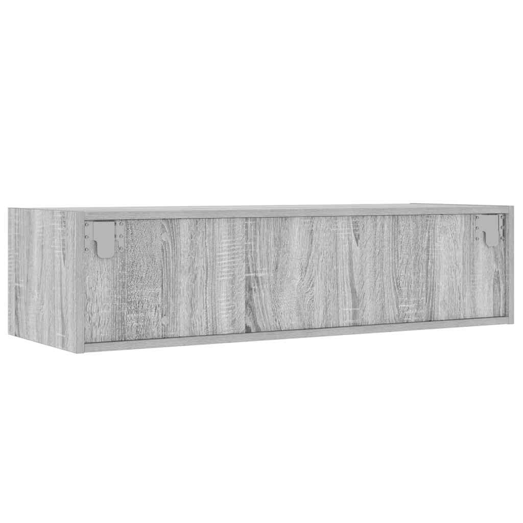 Mobile Porta TV con Luci LED Grigio Sonoma 100X35,5x25 cm | homemem39
