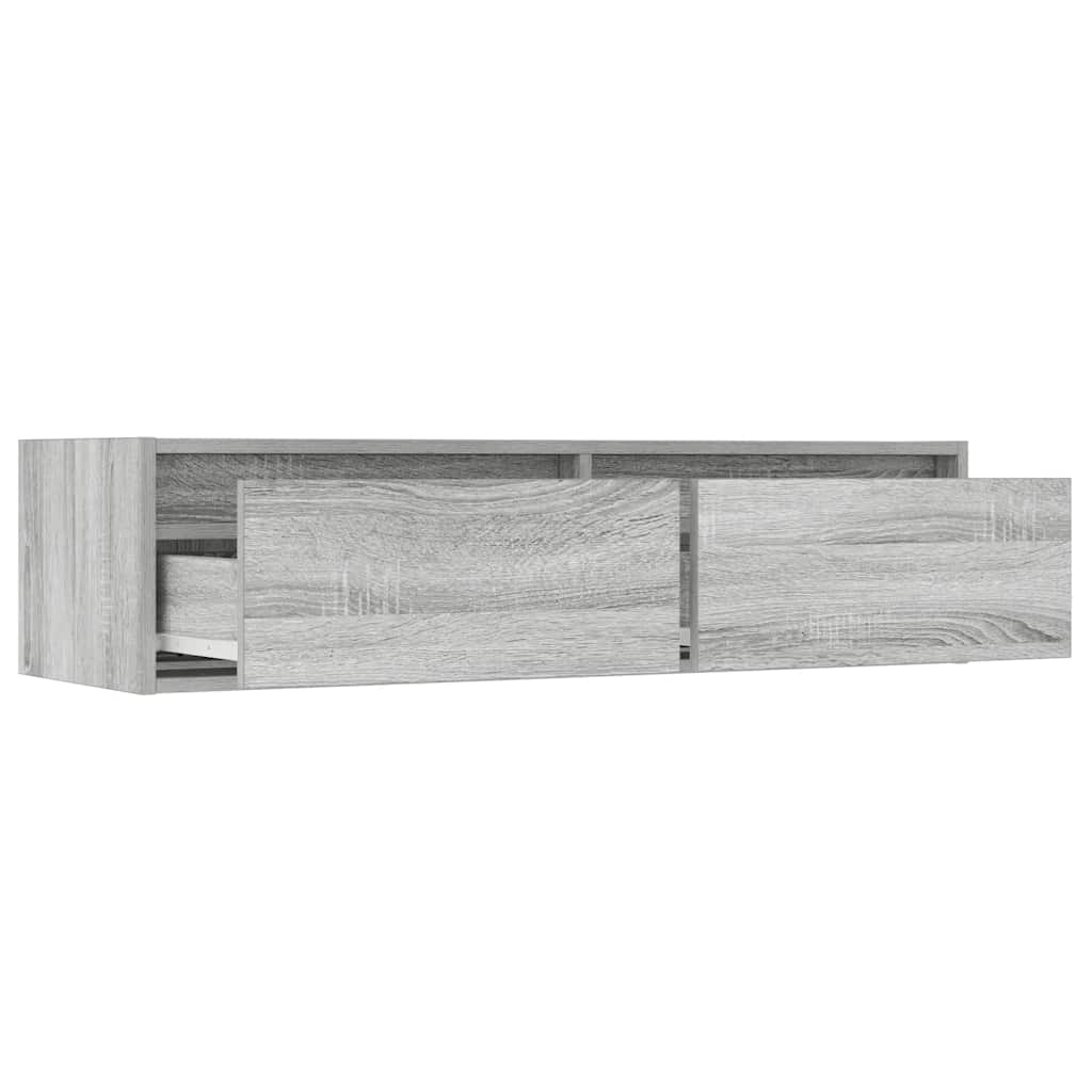 Mobile Porta TV con Luci LED Grigio Sonoma 100X35,5x25 cm | homemem39