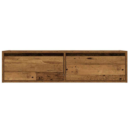 Mobile Porta TV con Luci LED Legno Vecchio 100X35,5x25 cm | homemem39