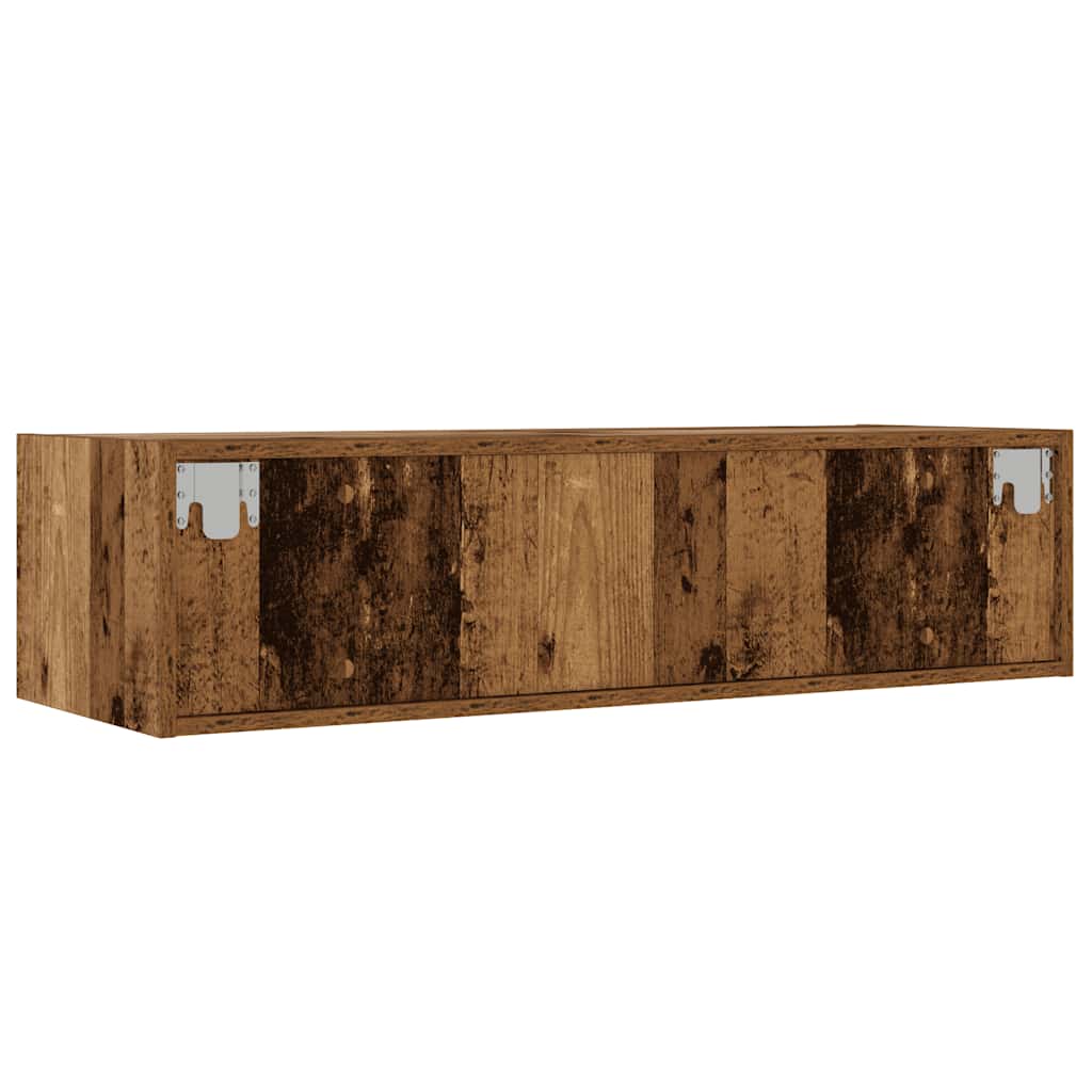 Mobile Porta TV con Luci LED Legno Vecchio 100X35,5x25 cm | homemem39