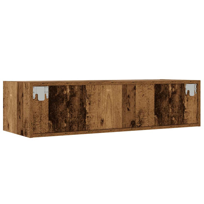 Mobile Porta TV con Luci LED Legno Vecchio 100X35,5x25 cm | homemem39