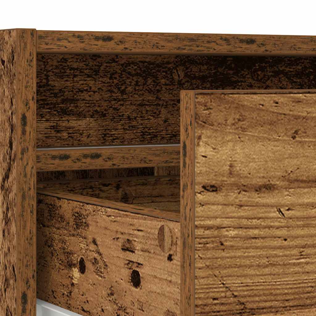 Mobile Porta TV con Luci LED Legno Vecchio 100X35,5x25 cm | homemem39