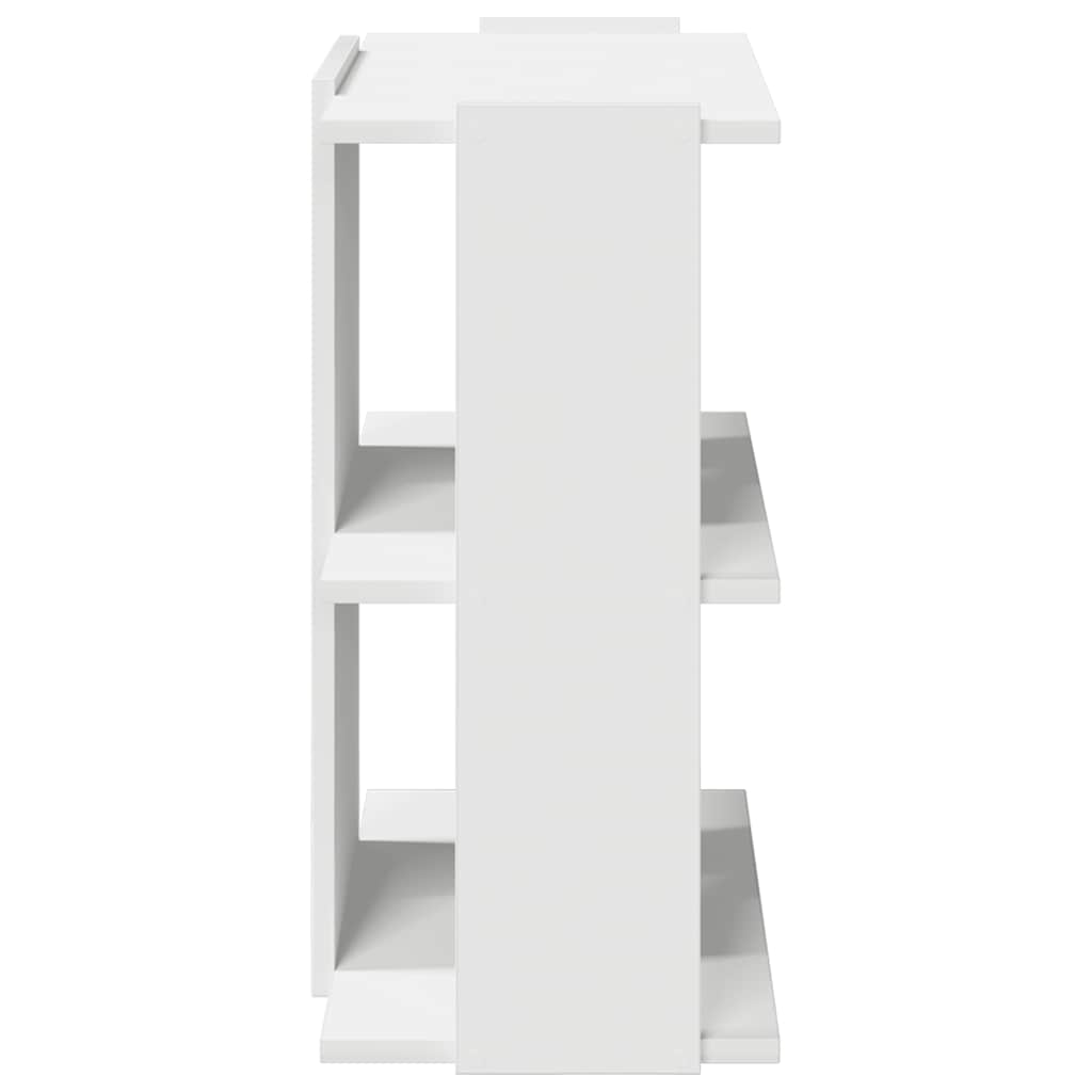 Libreria a 3 Ripiani Bianca 60x30x60 cm in Legno Multistrato | homemem39