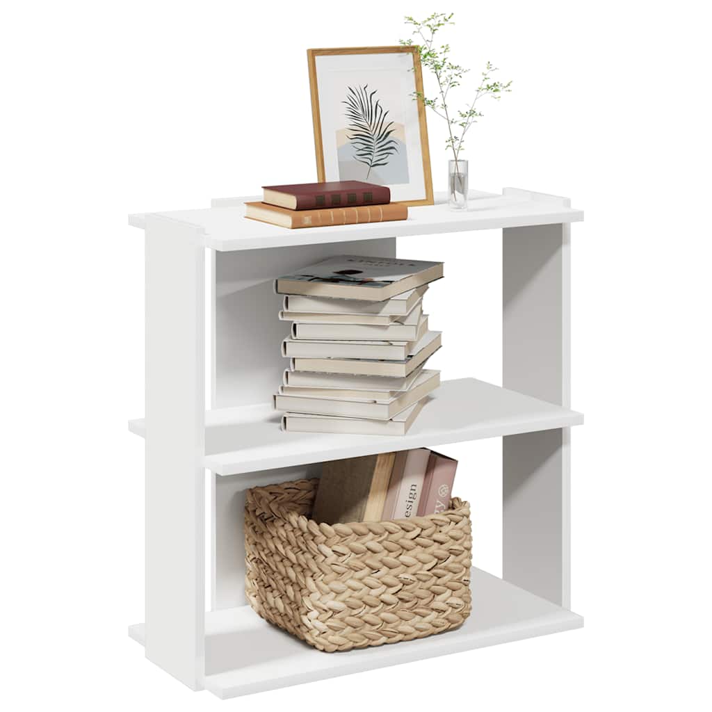 Libreria a 3 Ripiani Bianca 60x30x60 cm in Legno Multistrato | homemem39