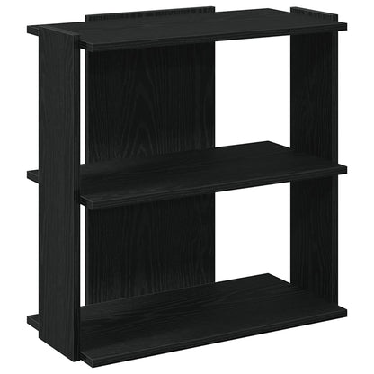 Libreria a 3 Ripiani Nera 60x30x60 cm in Legno Multistrato | homemem39