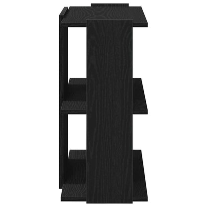 Libreria a 3 Ripiani Nera 60x30x60 cm in Legno Multistrato | homemem39
