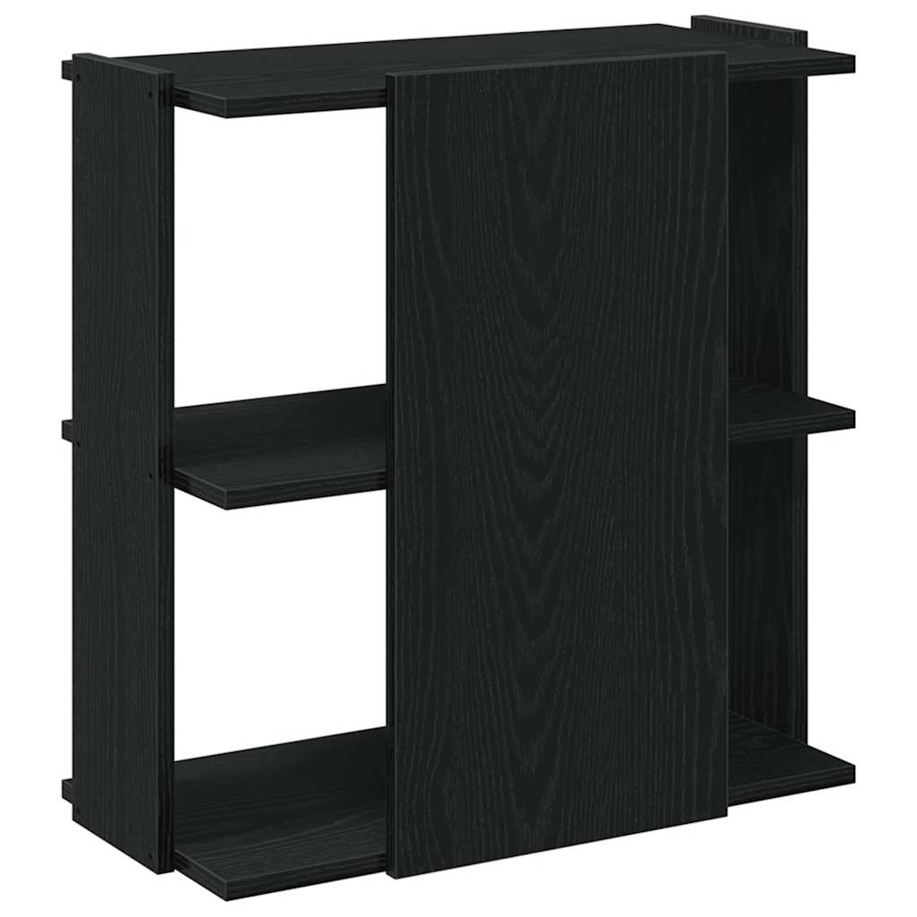 Libreria a 3 Ripiani Nera 60x30x60 cm in Legno Multistrato | homemem39