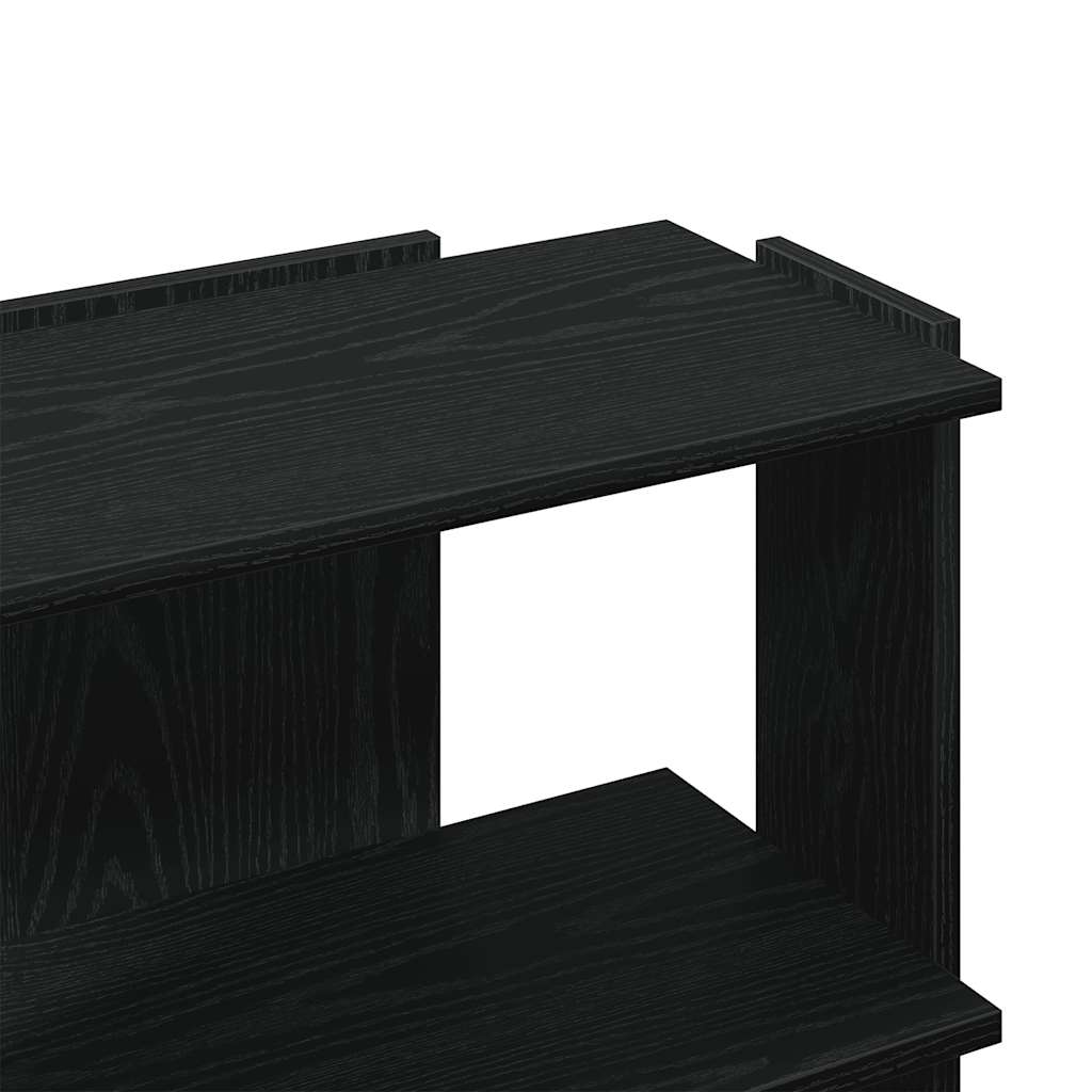 Libreria a 3 Ripiani Nera 60x30x60 cm in Legno Multistrato | homemem39