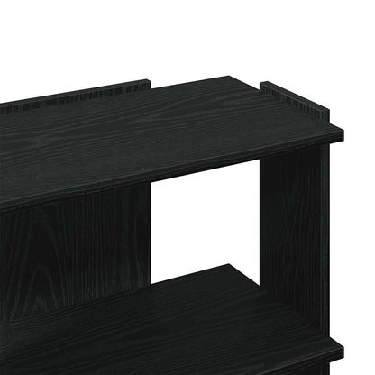 Libreria a 3 Ripiani Nera 60x30x60 cm in Legno Multistrato | homemem39