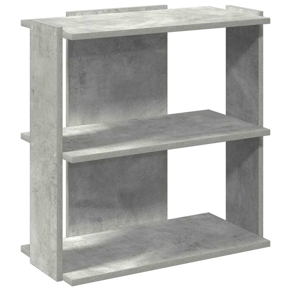 Libreria 3 Ripiani Grigio Cemento 60x30x60 cm Multistrato