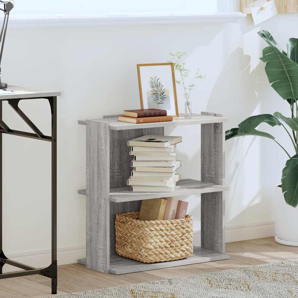 Libreria a 3 Ripiani Grigio Sonoma 60x30x60cm Legno Multistrato | homemem39