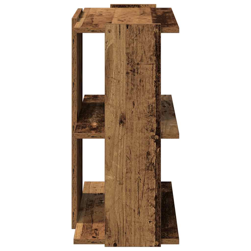 Libreria a 3 Ripiani Legno Vecchio 60x30x60cm Legno Multistrato | homemem39