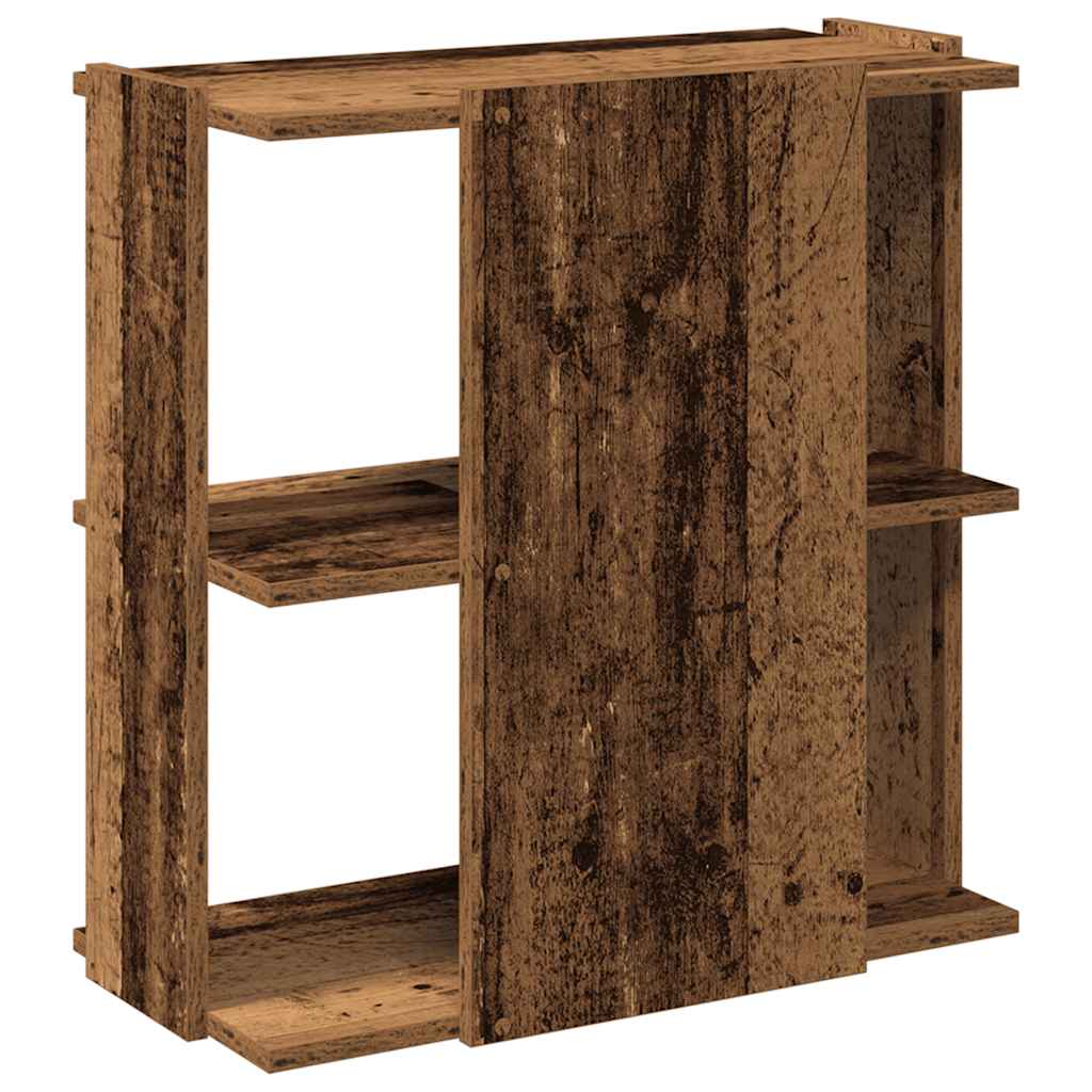 Libreria a 3 Ripiani Legno Vecchio 60x30x60cm Legno Multistrato | homemem39