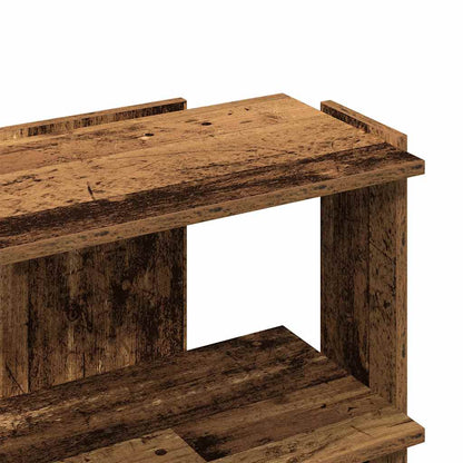 Libreria a 3 Ripiani Legno Vecchio 60x30x60cm Legno Multistrato | homemem39