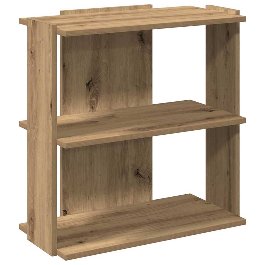 Libreria a 3 Ripiani Rovere Artigianale 60x30x60 cm | homemem39