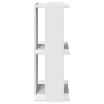 Libreria a 3 Ripiani Bianca 60x30x80 cm in Legno Multistrato