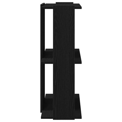 Libreria a 3 Ripiani Nera 60x30x80 cm in Legno Multistrato | homemem39