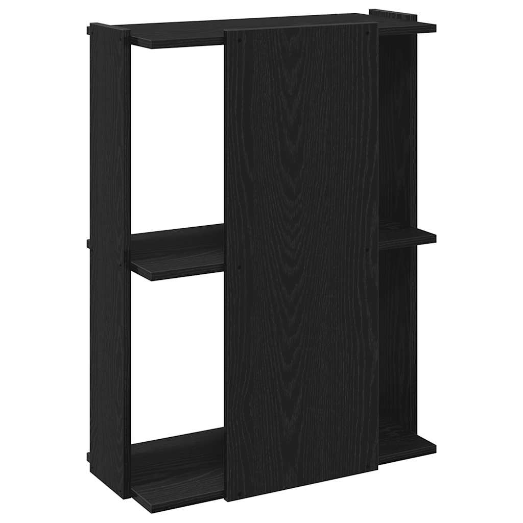 Libreria a 3 Ripiani Nera 60x30x80 cm in Legno Multistrato | homemem39