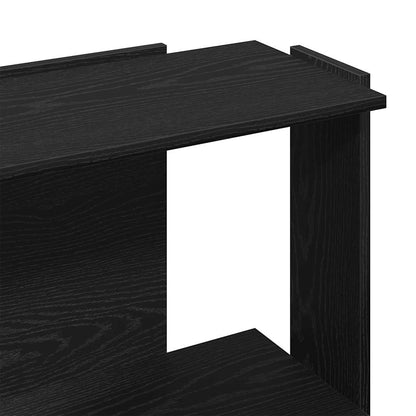Libreria a 3 Ripiani Nera 60x30x80 cm in Legno Multistrato | homemem39