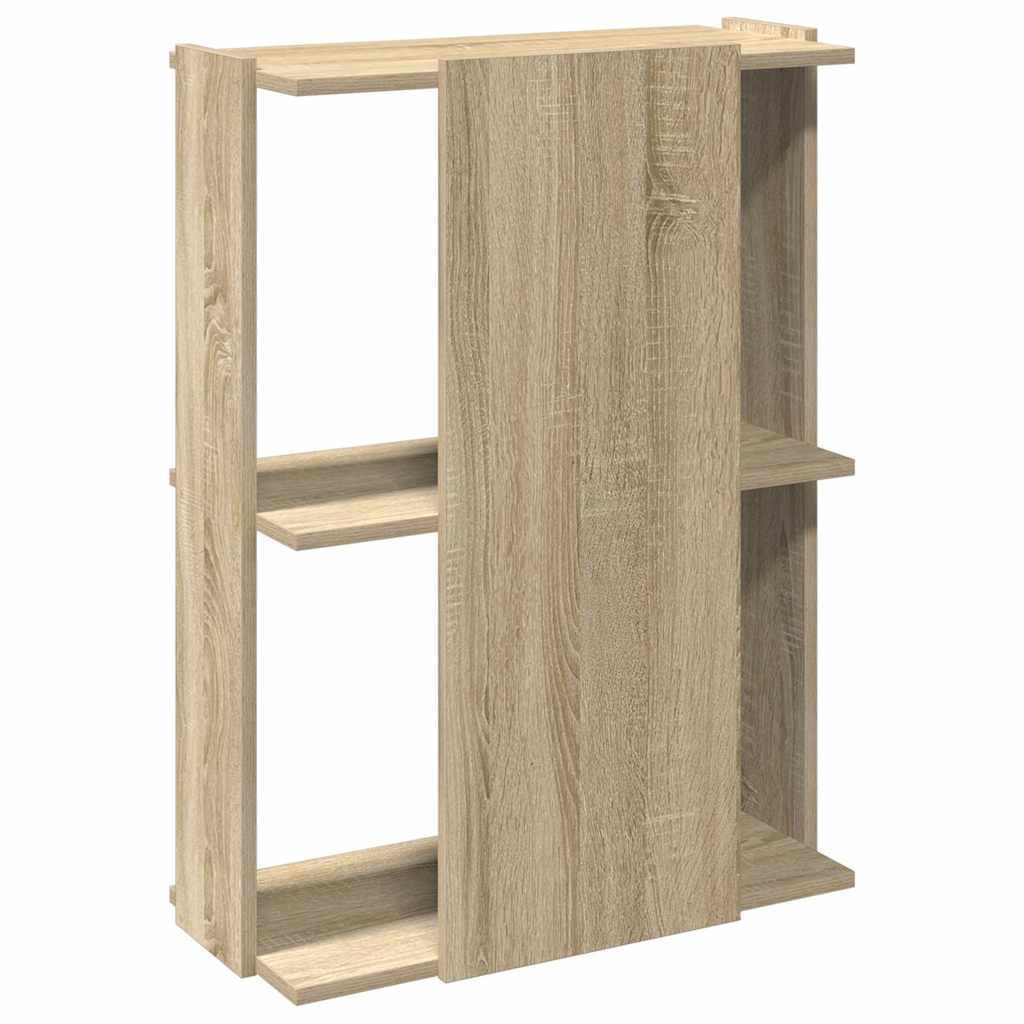 Libreria 3 Ripiani Rovere Sonoma 60x30x80 cm Legno Multistrato | homemem39