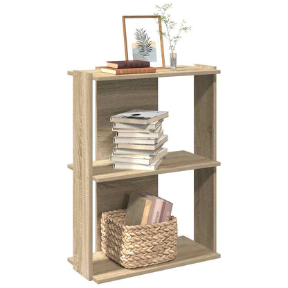 Libreria 3 Ripiani Rovere Sonoma 60x30x80 cm Legno Multistrato | homemem39